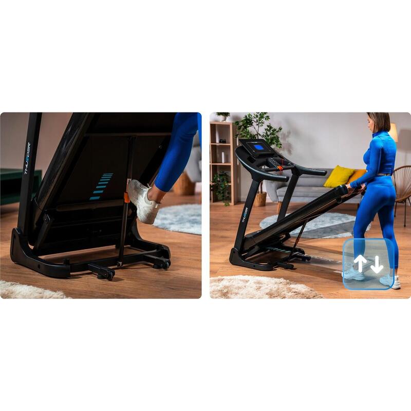 Futópad összecsukható elektromos 160 kg THUNDER PHENOM-S-BLACK 18 km/h