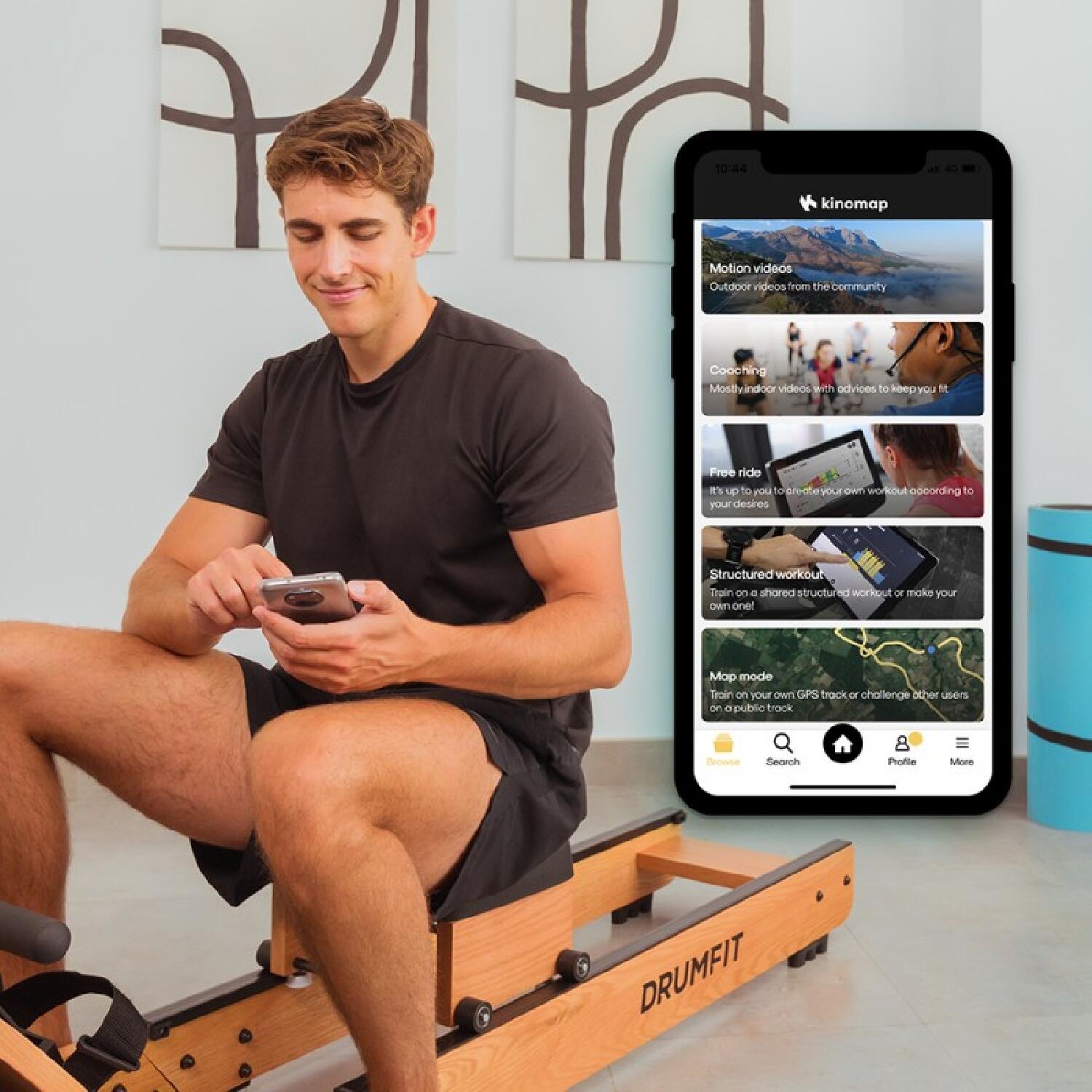 Remos de água Drumfit Rower 20000 Neptuno Wood Cecotec 4/5