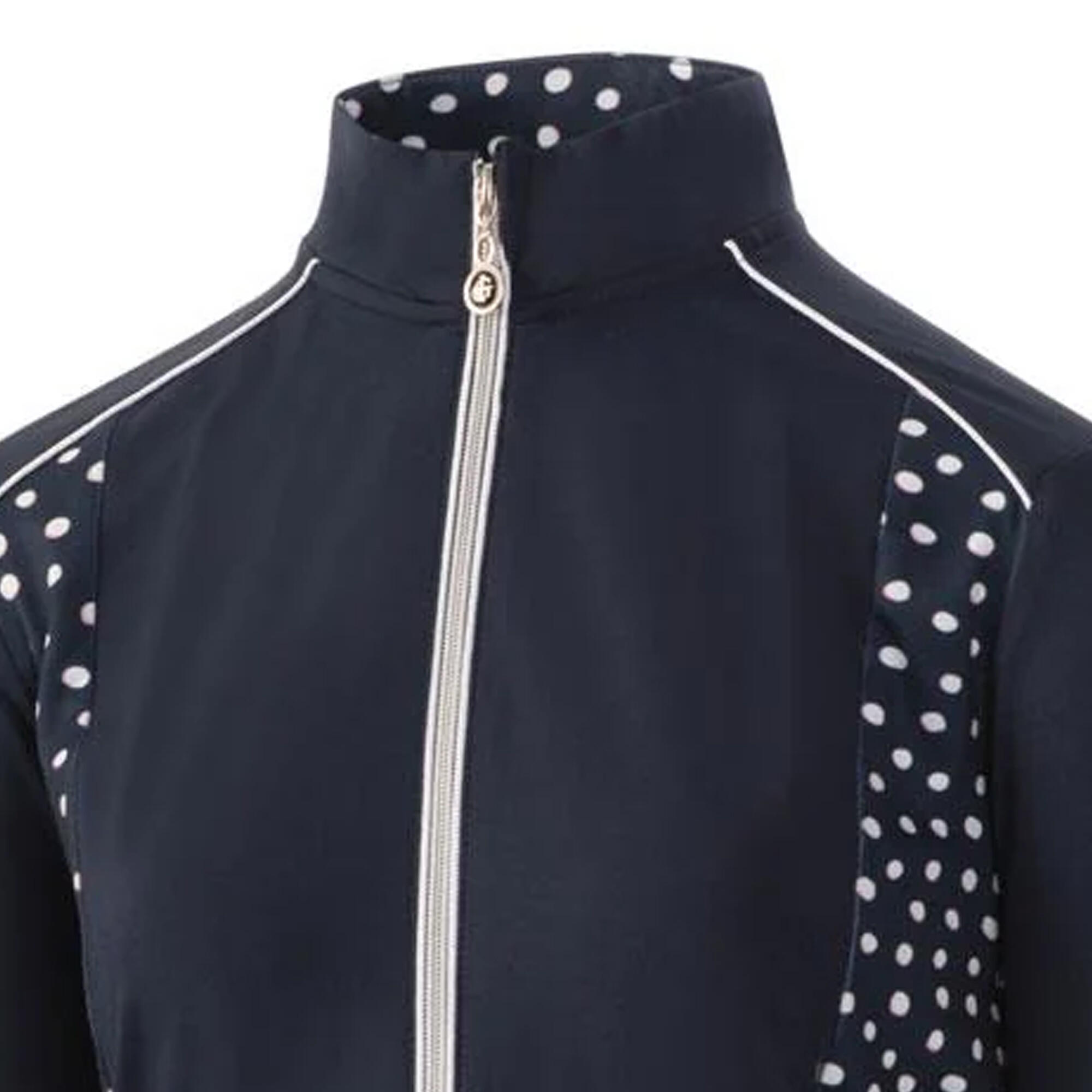 Pullover Abgerundeter Saum für Damen Marineblau/Weiß 4/4