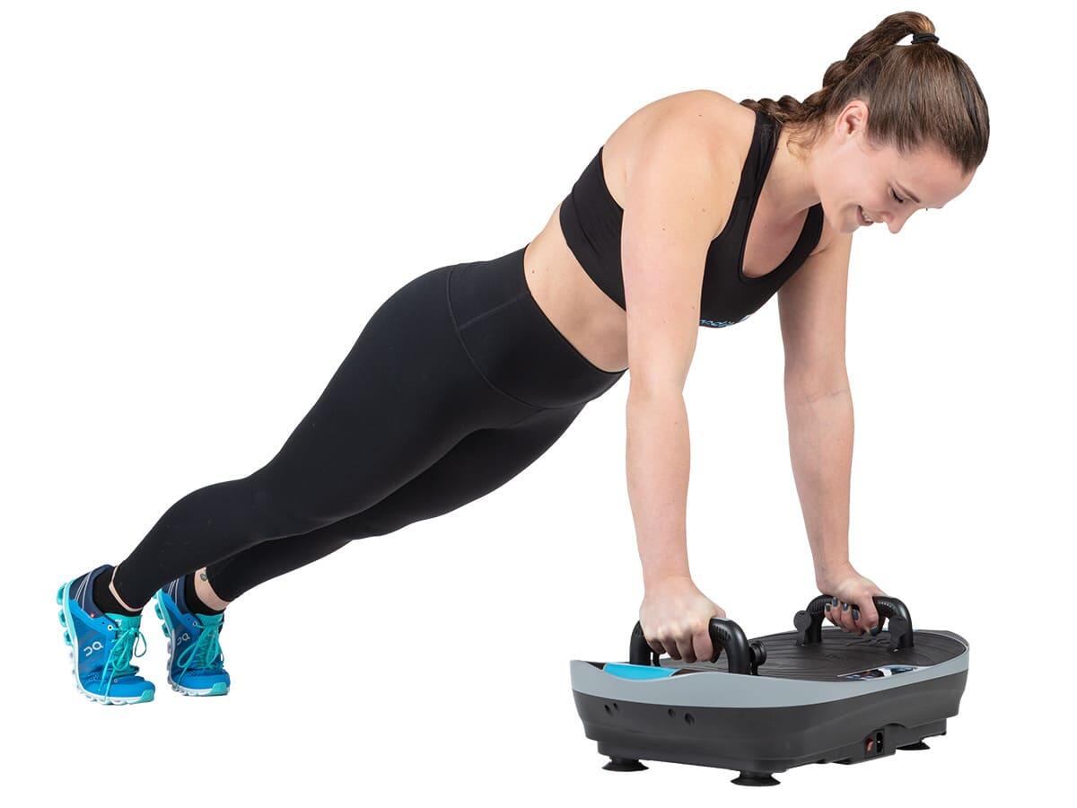 Vibrationsplatte V2 - Fitnessgert fr Muskelaufbau, Ganzkrper - mit Griff  | Decathlon