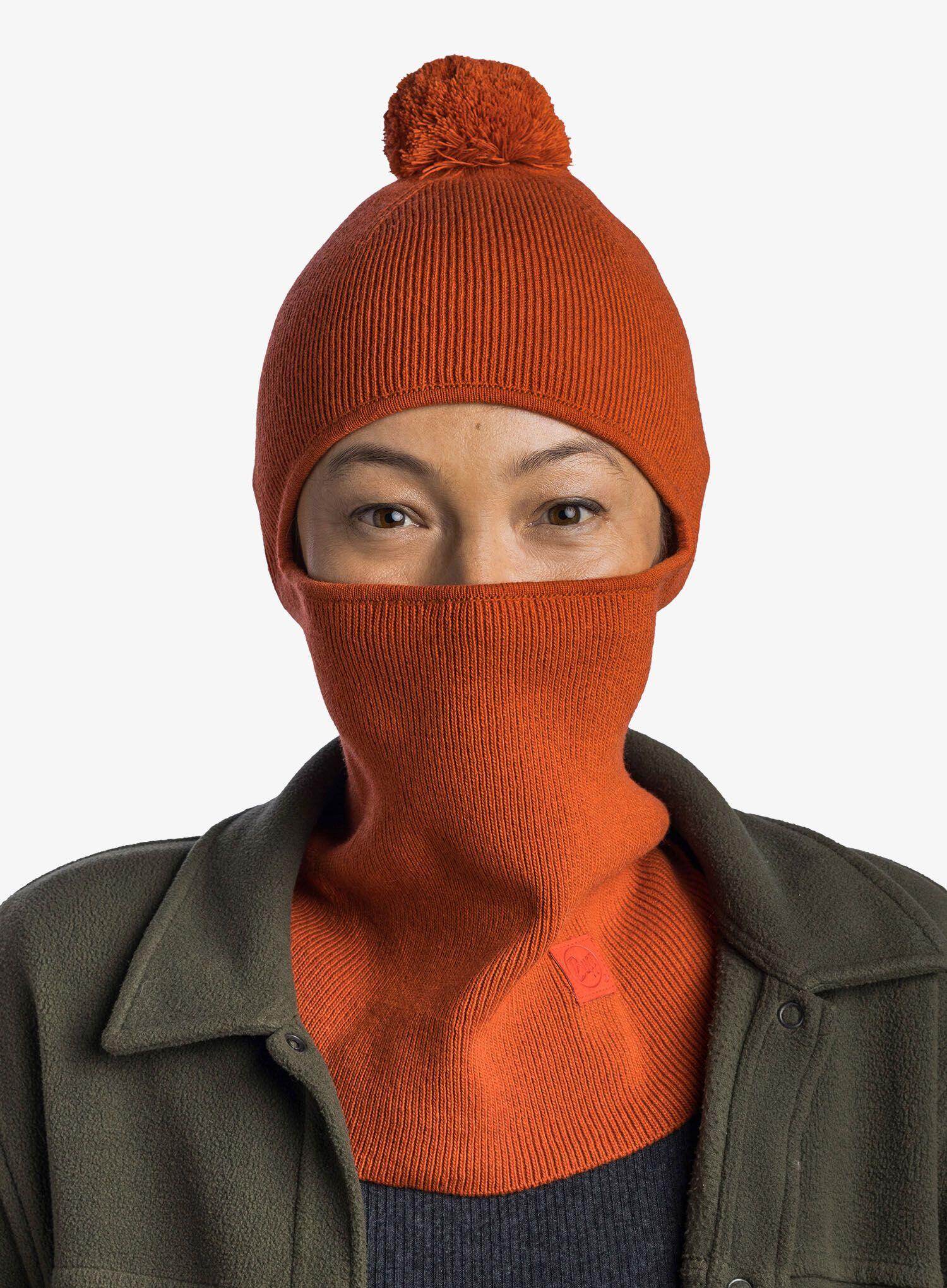Kominiarka Buff Knitted Balaclava Nilan - orange red 3/7
