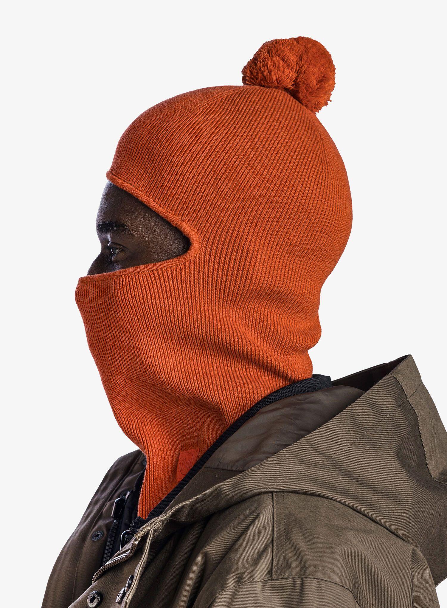 Kominiarka Buff Knitted Balaclava Nilan - orange red 4/7
