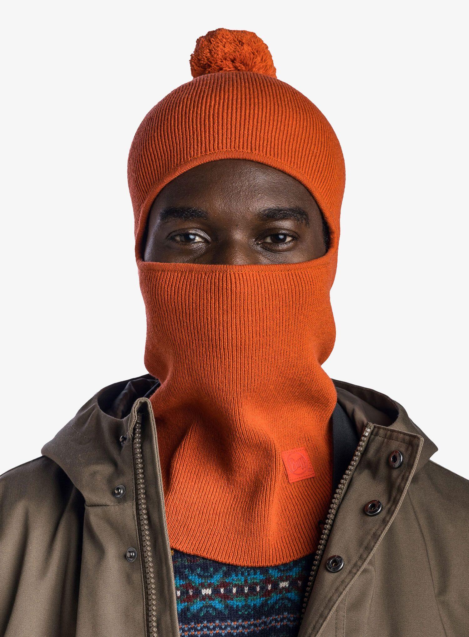 Kominiarka Buff Knitted Balaclava Nilan - orange red 2/7