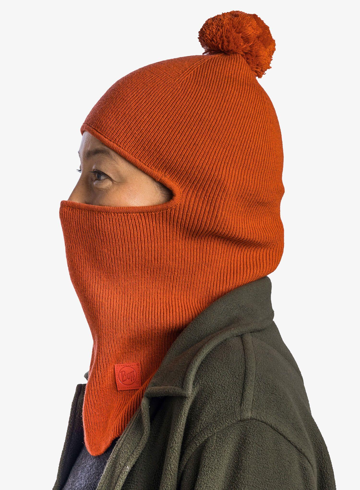 Kominiarka Buff Knitted Balaclava Nilan - orange red 5/7