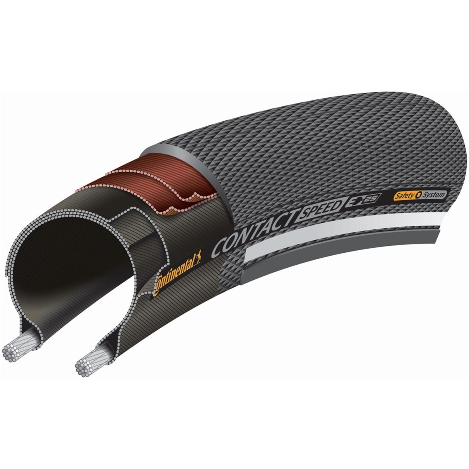 CONTINENTAL CONTACT Speed Tyre-Wire Bead Urban Black/Black 26X2.0" Puncture Protection