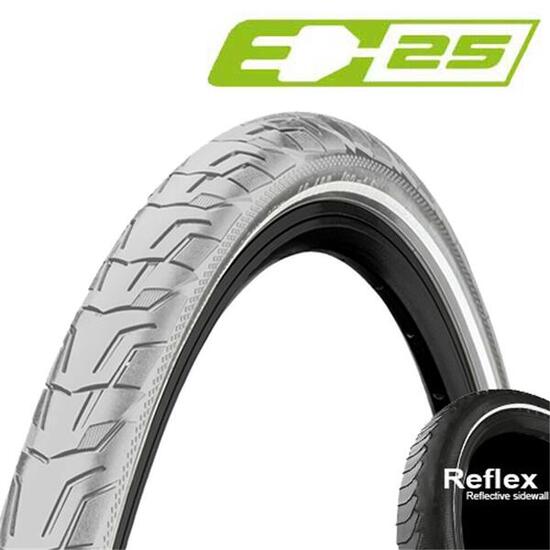 Continental 37-622 RIDE City, E-25, Draht, Reflex grau