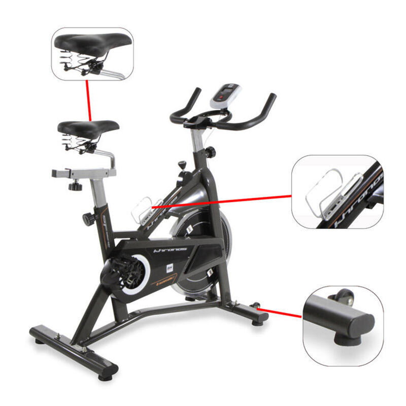 Vélo de cyclo indoor - cardio - Khronos Basic II noir