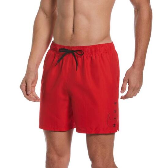 Short de bain homme Nike Swoosh Break 5" Volley Rouge Université
