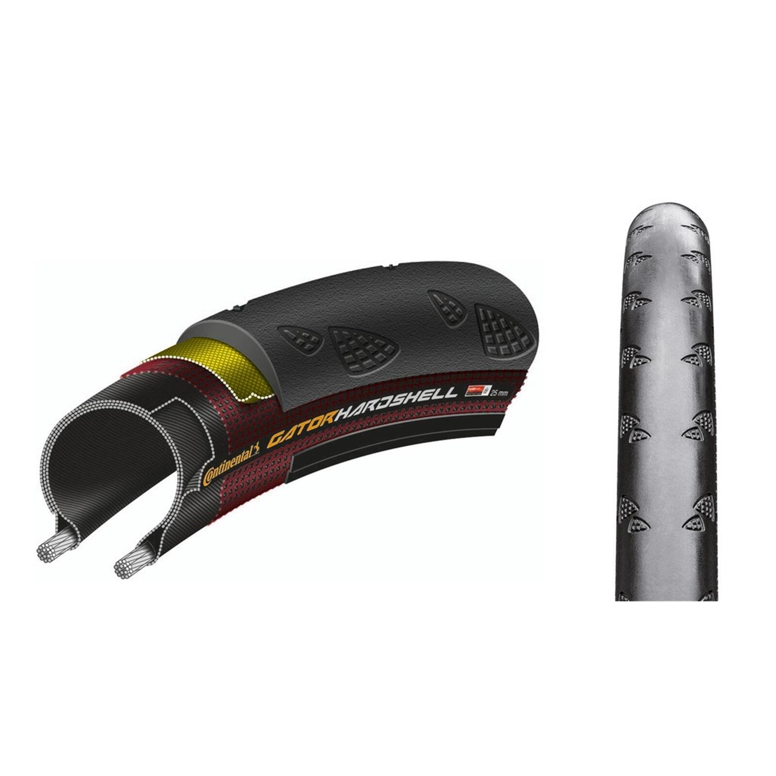 CONTINENTAL Gator Hardshell Tyre-Wire Bead Road Black/Black 700 X 28C Puncture Protection