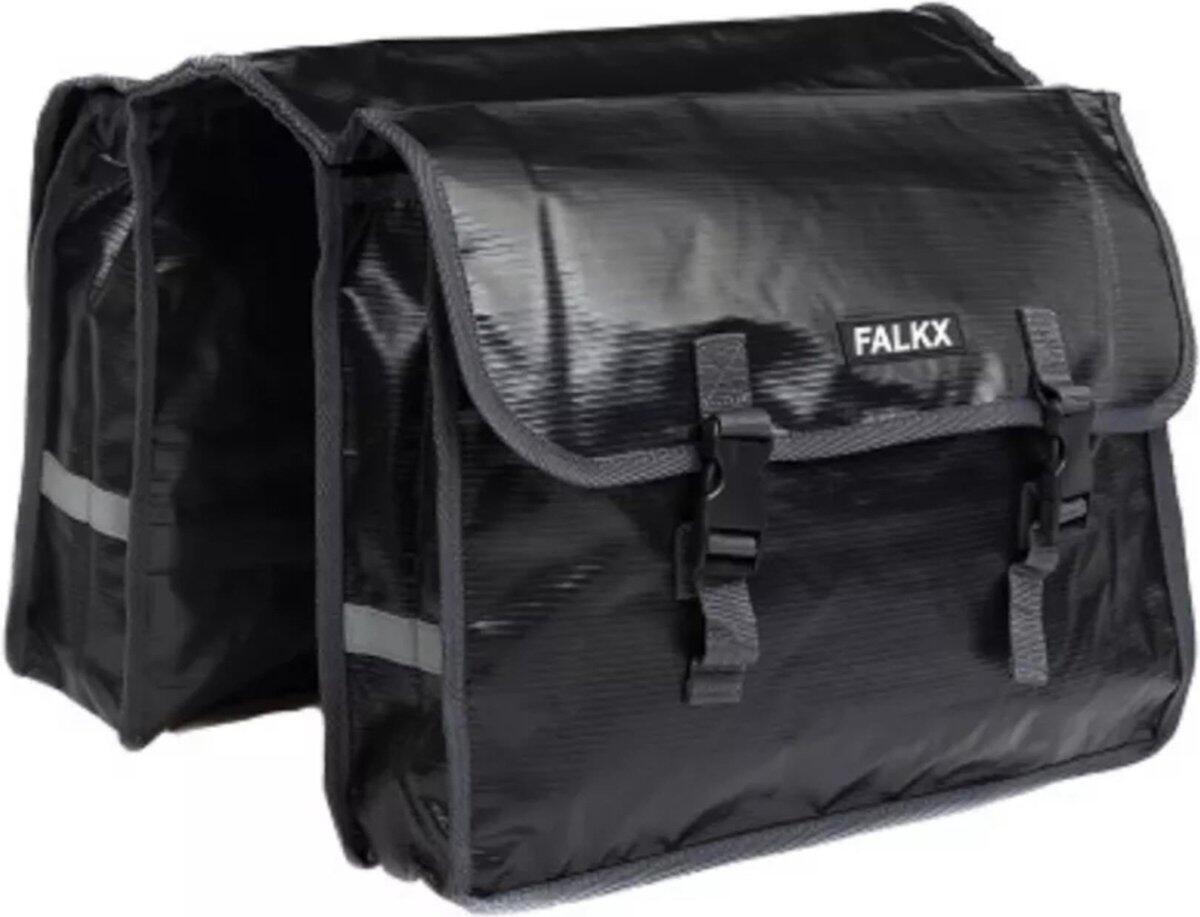 FALKX Dubbele Fietstassen 24 Liter Zwart Waterdicht Elektrische Fietsen/Stadsfiets