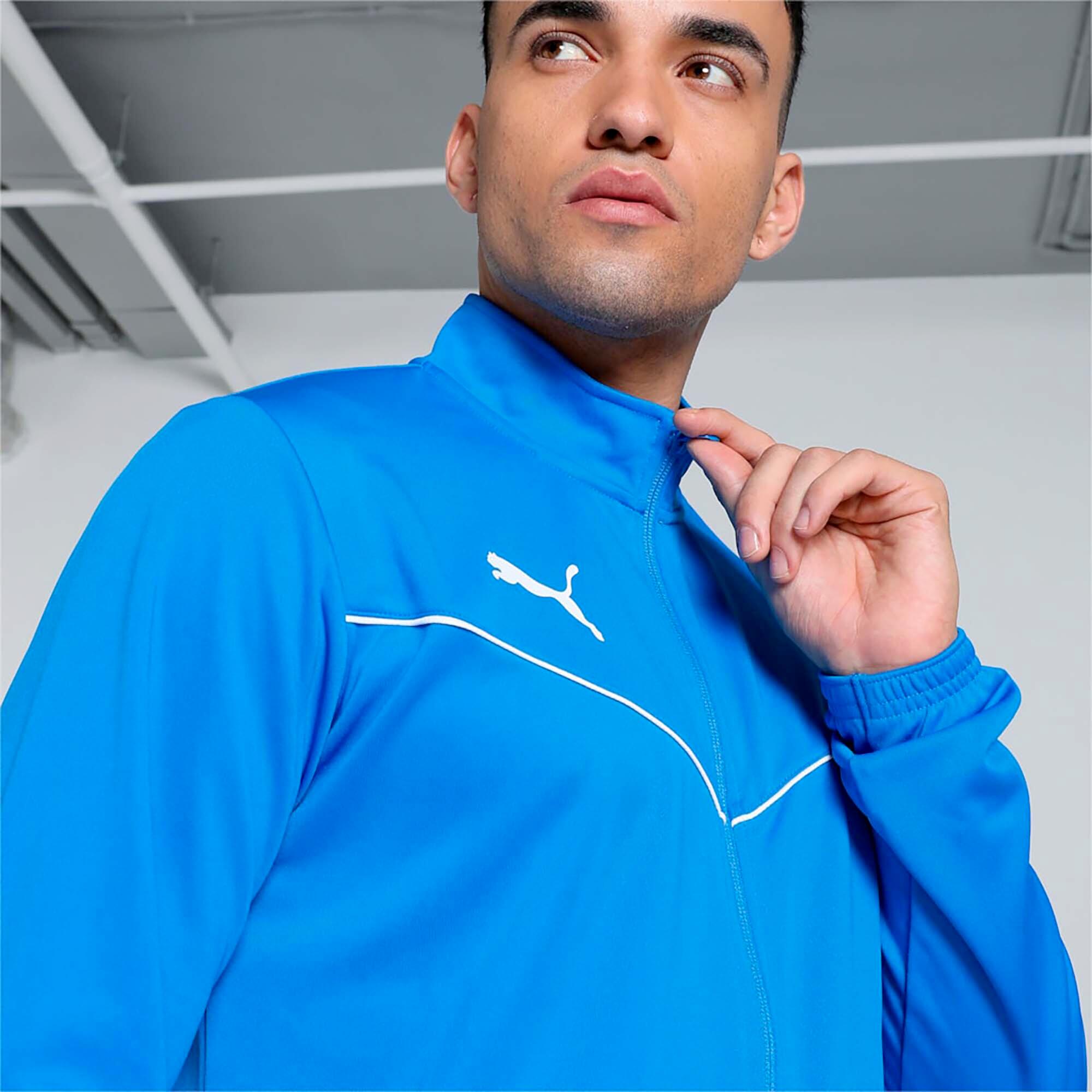 Sweat-Shirt Puma Teamrise Training Poly Jacket Bleu Clair Adulte 4/7