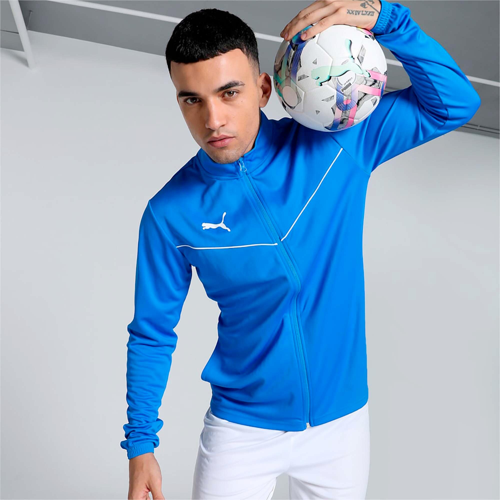 Sweat-Shirt Puma Teamrise Training Poly Jacket Bleu Clair Adulte 3/7