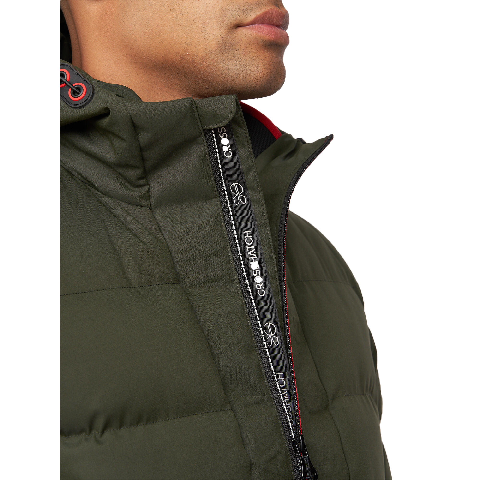 Mens Kampnew Embossed Jacket (Dark Olive) 3/4