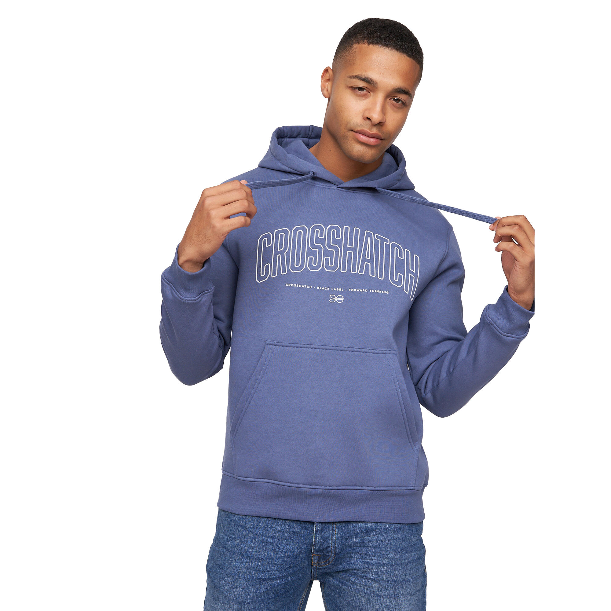 Mens Durango Hoodie (Denim Blue) 3/4