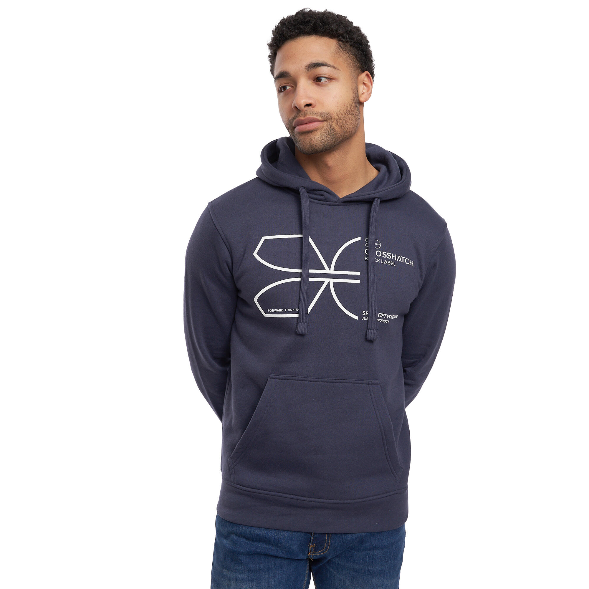 Mens Cutups Hoodie (Navy) 4/4
