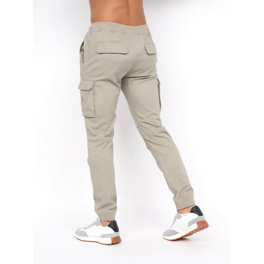 Mens Pendles Cargo Trousers (Stone) 2/3