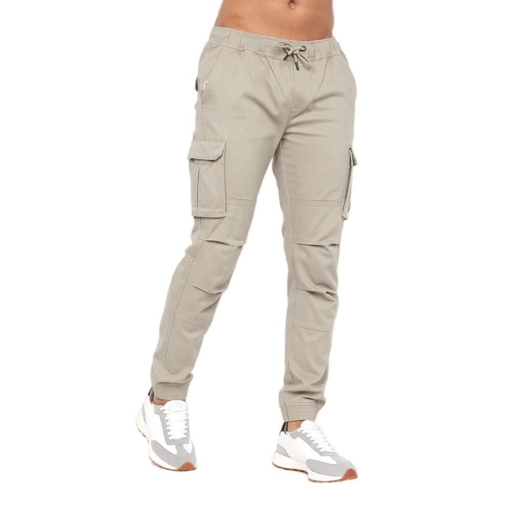 CROSSHATCH Mens Pendles Cargo Trousers (Stone)