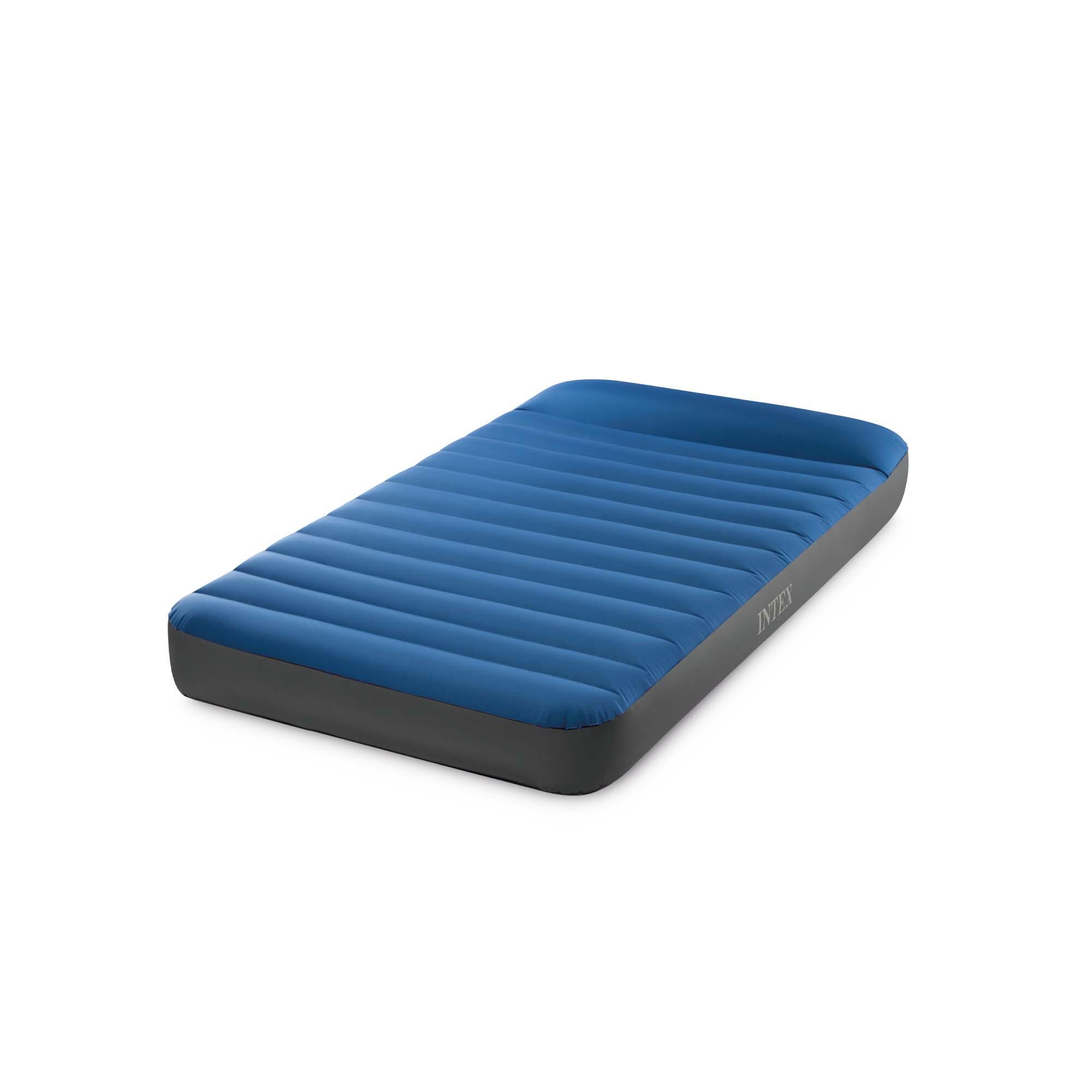 Intex 64011 - Materasso Gonfiabile Camping Singolo con Pompa Elettrica Portatile