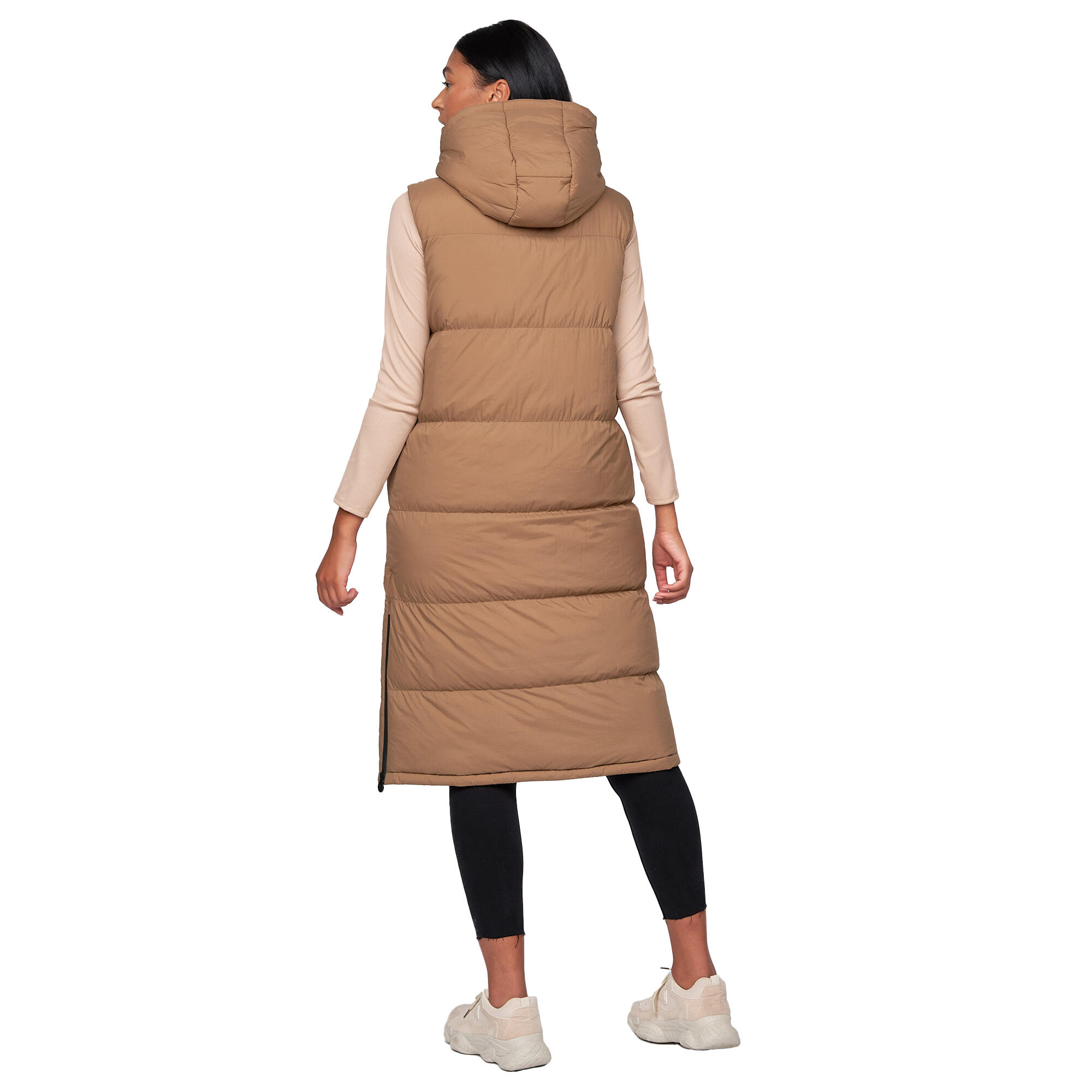 Womens/Ladies Alaiya Gilet (Camel) 2/4