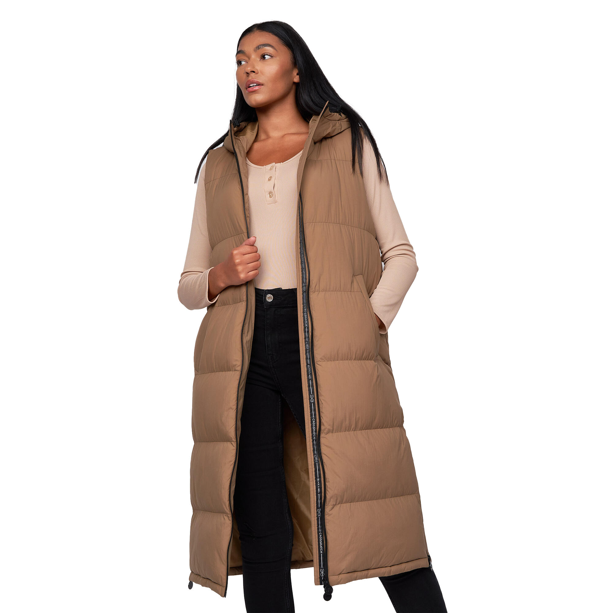Womens/Ladies Alaiya Gilet (Camel) 4/4