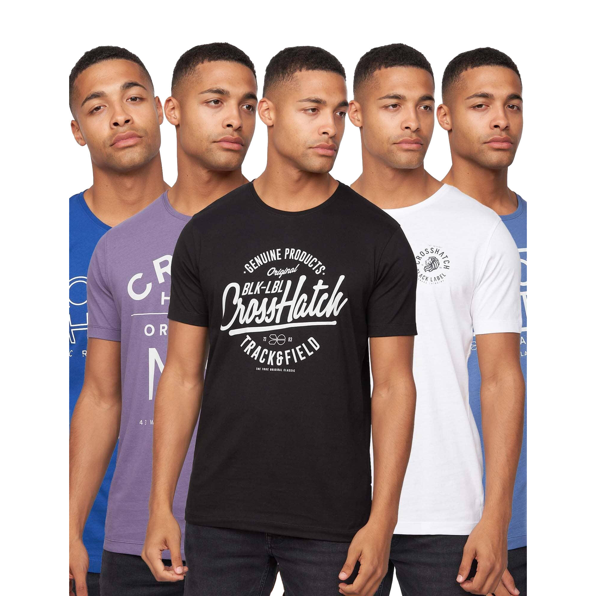 Mens Flomax Assorted Designs TShirt (Pack of 5) (Multicoloured) 1/4
