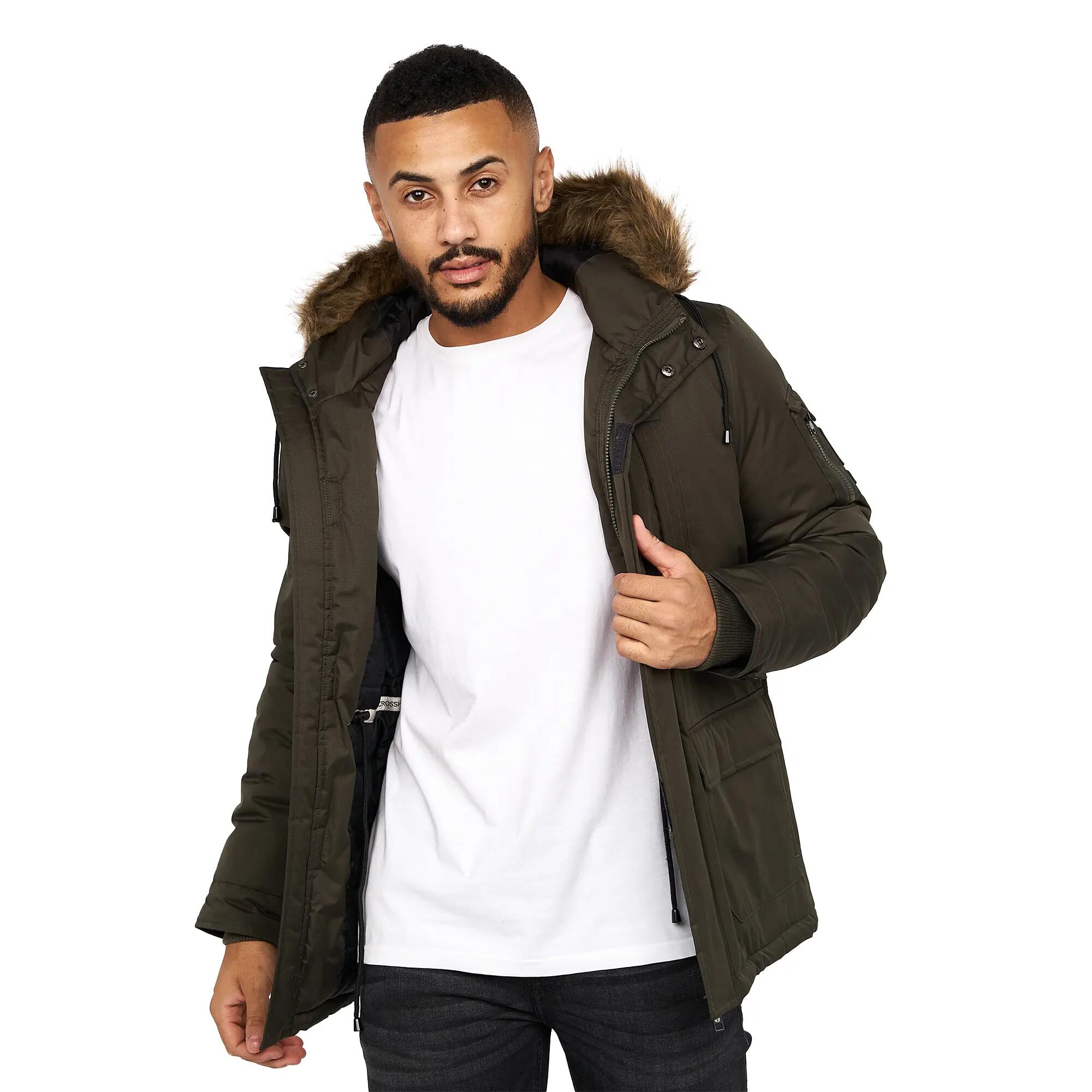 "Parkmoore" Parka für Herren Dunkel-Olive 3/4
