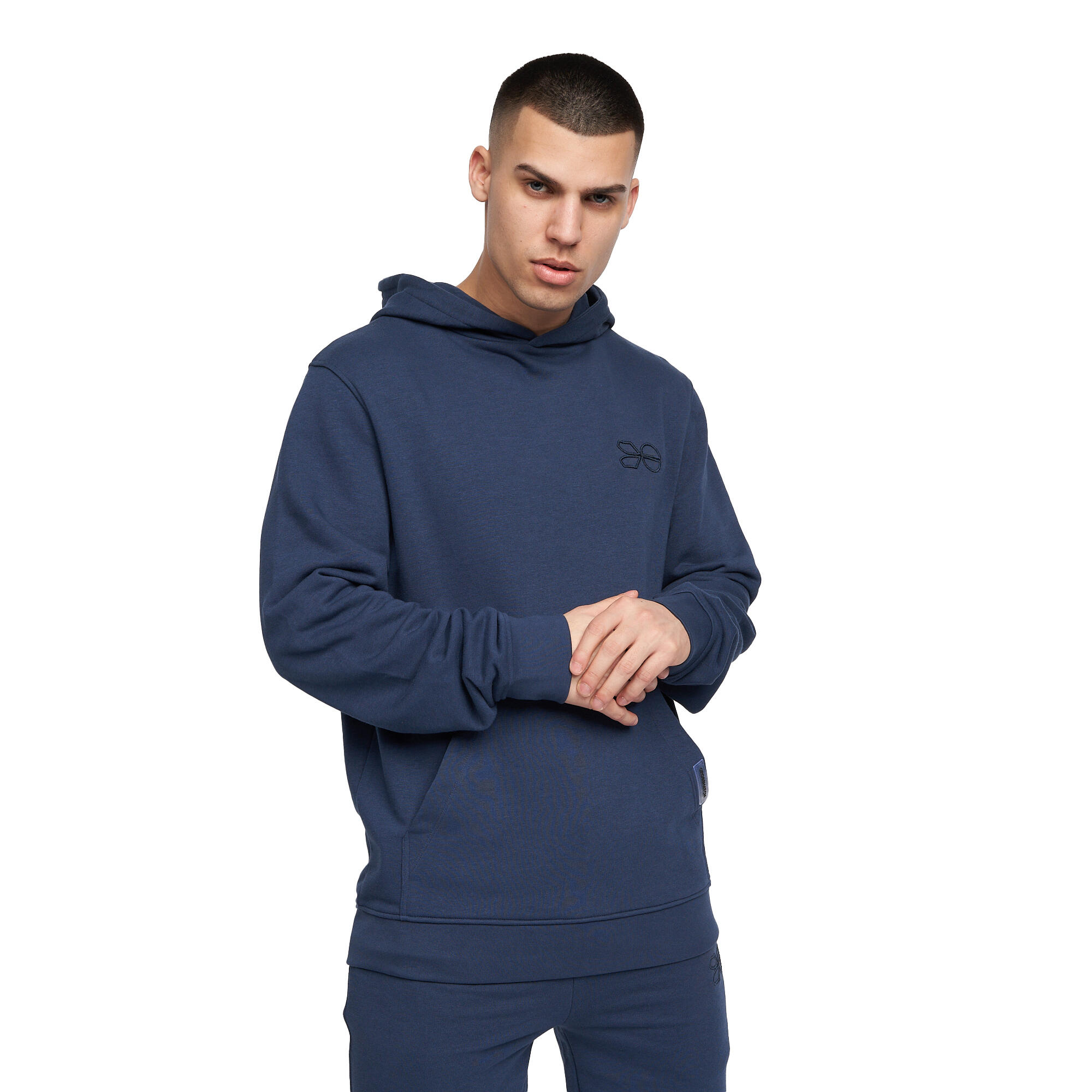 Mens Emmson Hoodie (Navy) 3/4