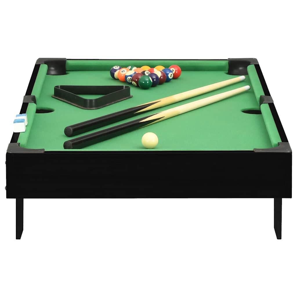 Mini mesa de billar negro y verde 92x52x19 cm 3/6
