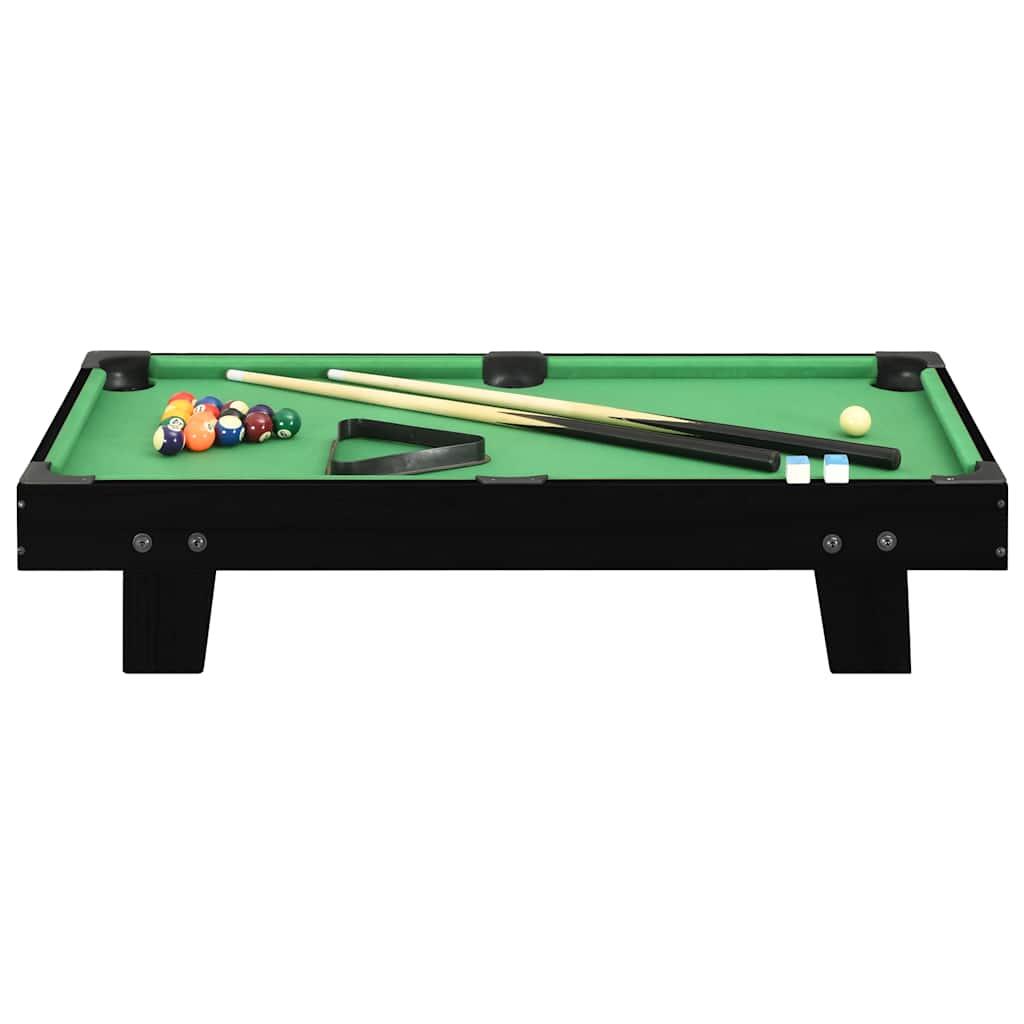 Mini mesa de billar negro y verde 92x52x19 cm 2/6
