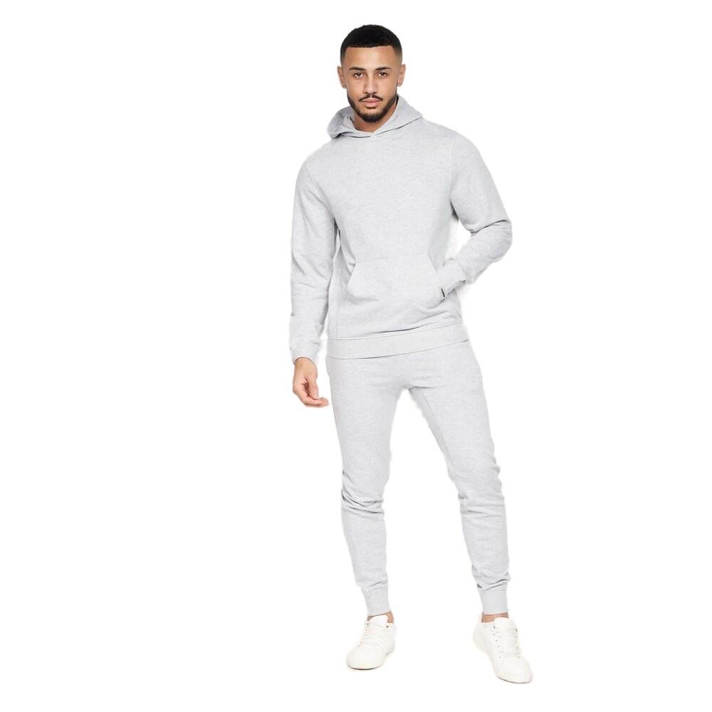 Mens Emmon Hoodie And Joggers Set (Grey Marl) CROSSHATCH Decathlon