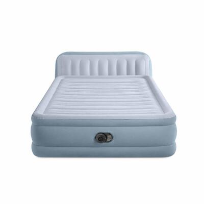 Luchtbed met hoofdeinde en ingebouwde pomp queensize plush