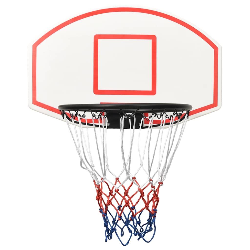 VidaXL Panneau de basket mural 71x45x2 cm polyéthylène blanc 2/7
