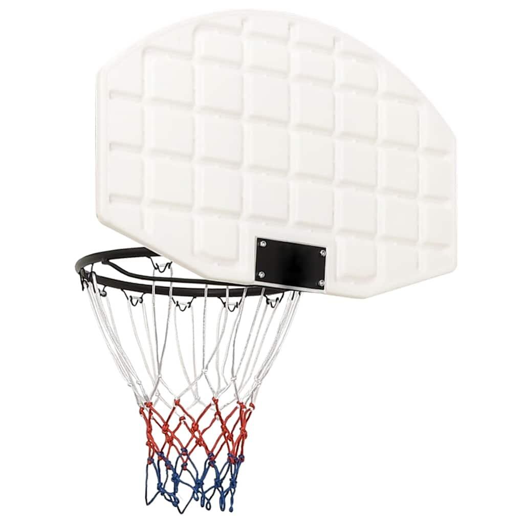 VidaXL Panneau de basket mural 71x45x2 cm polyéthylène blanc 4/7