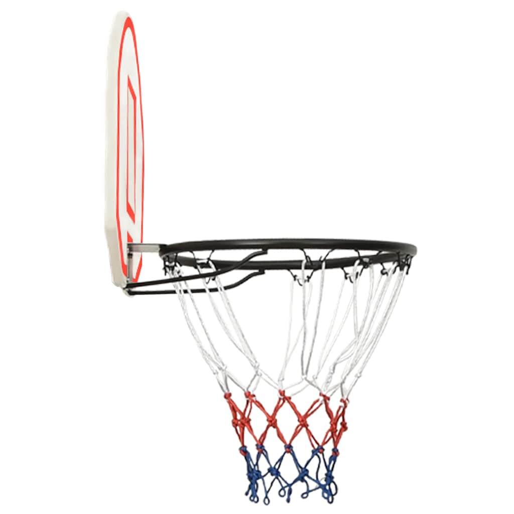 VidaXL Panneau de basket mural 71x45x2 cm polyéthylène blanc 3/7