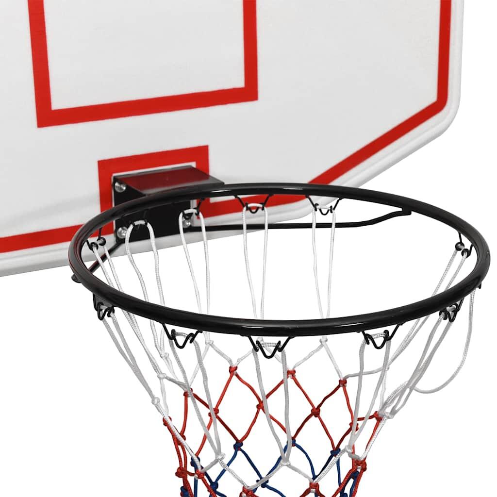 VidaXL Panneau de basket mural 71x45x2 cm polyéthylène blanc 5/7