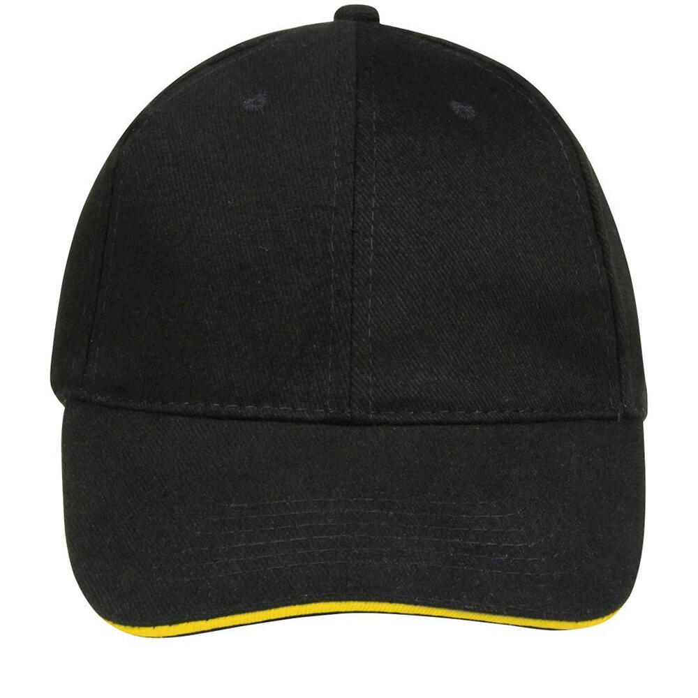 Buffalo Cappellino Da Baseball Unisex SOLS Nero/Giallo 3/4
