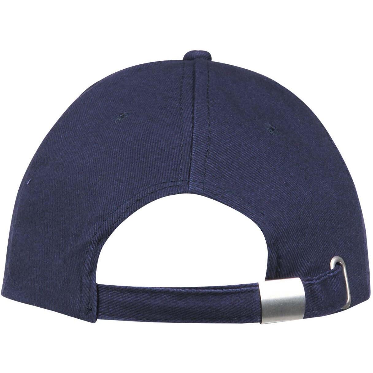 Unisex Buffalo 6 Panel Baseball Cap (French Navy/Neon Orange) 2/5