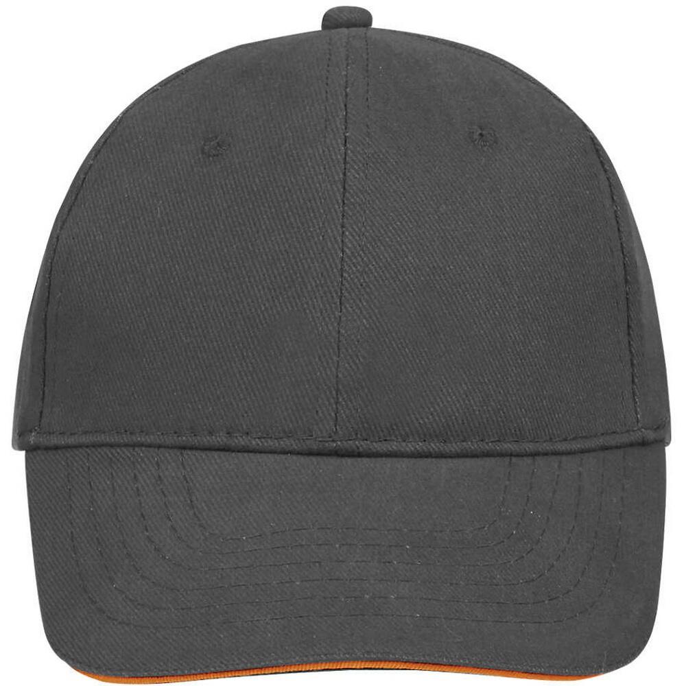 Unisex Buffalo 6 Panel Baseball Cap (Grey/Orange) 4/5