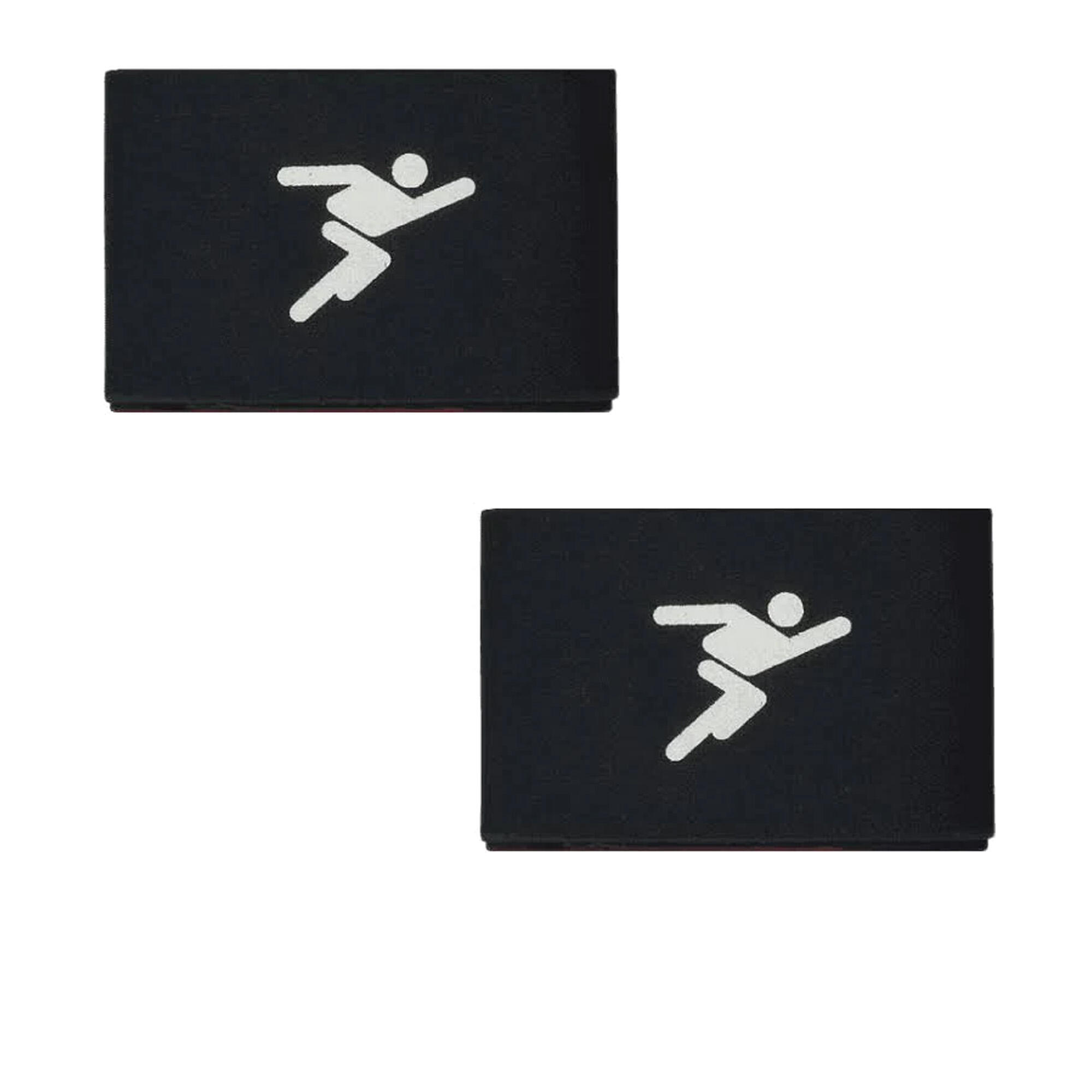 SchienbeinschützerHalter 2erPack Damen und Herren Schwarz 2/3