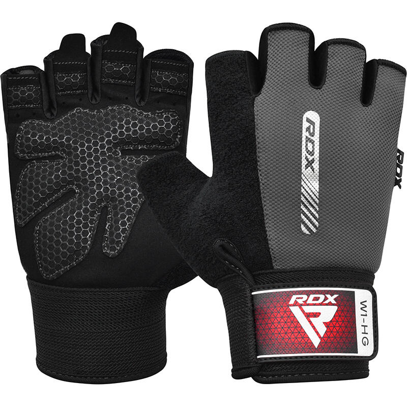 Rdx Sports - Gants De Musculation W1 – Doigts Coupés - Gants - Gris - Taille Unique - Decathlon