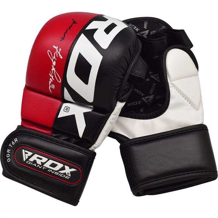 Guantes de agarre T6 MMA - Rojo - S 5/7