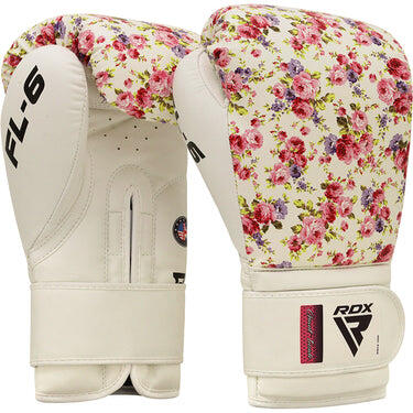 Guantoni Boxe RDX FL6 Floreale – Bianco/Floreale – 10oz 2/7