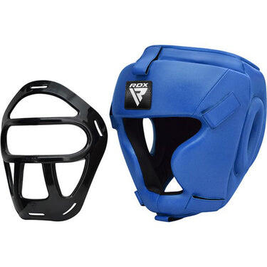 Casque T1 avec cage faciale amovible - Petit - Couleur : Bleu