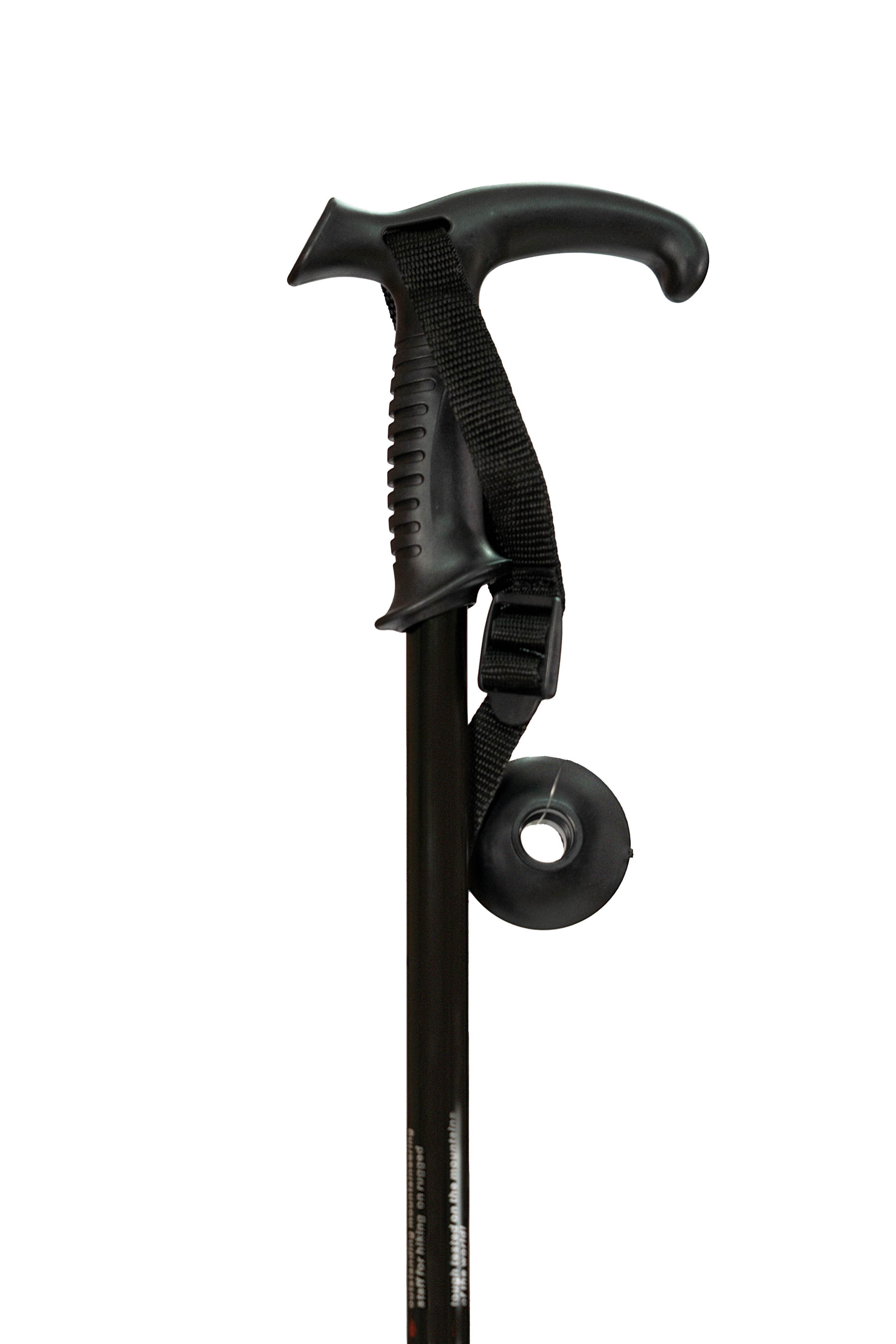 SEGORBINA DE BASTONES Bastón aluminio trekking extensible negro 65 - 135cm con Empuñadura
