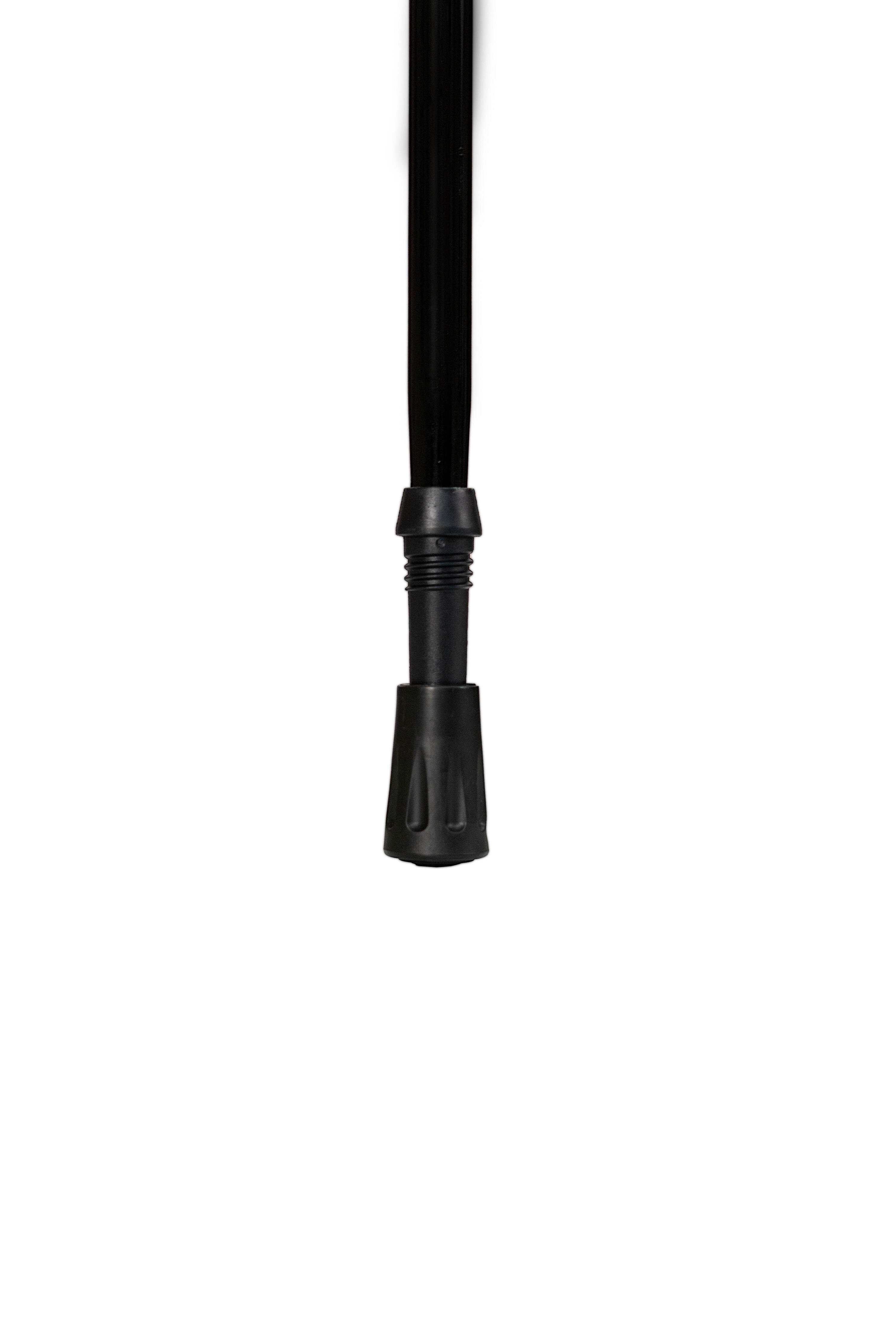 Bastão de trekking de alumínio extensível preto 65 - 135 cm com alça 4/4