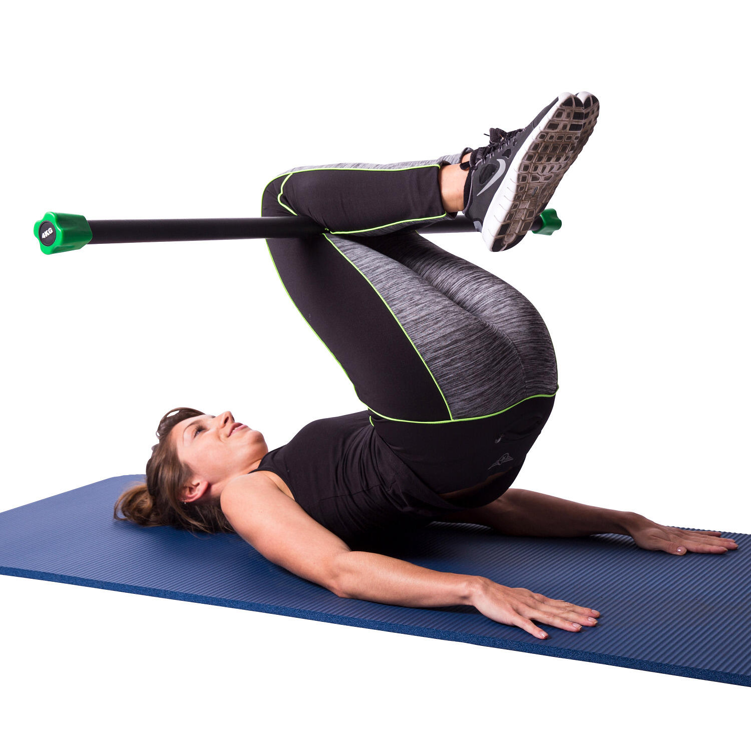 Gewichtsstab Steel 4 kg Grün Fitness / Krafttraining Unisex Grün 2/5