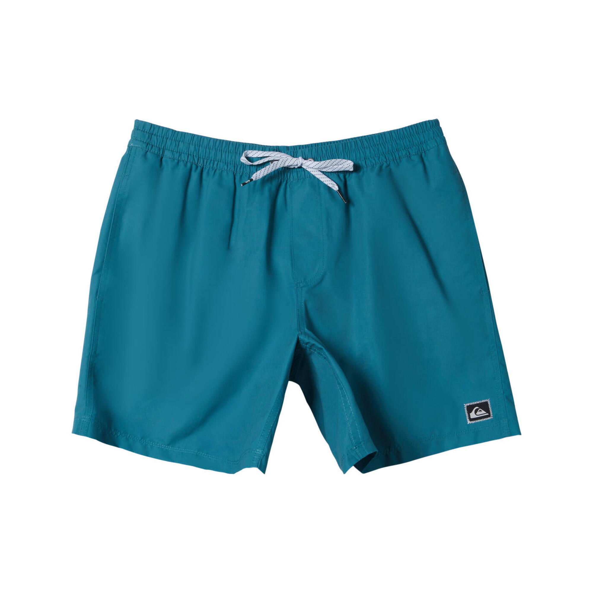 Quiksilver - Short De Bain Everyday Solid Volley Bleu Garçon - Boxer De Bain - Bleu|gris - Decathlon