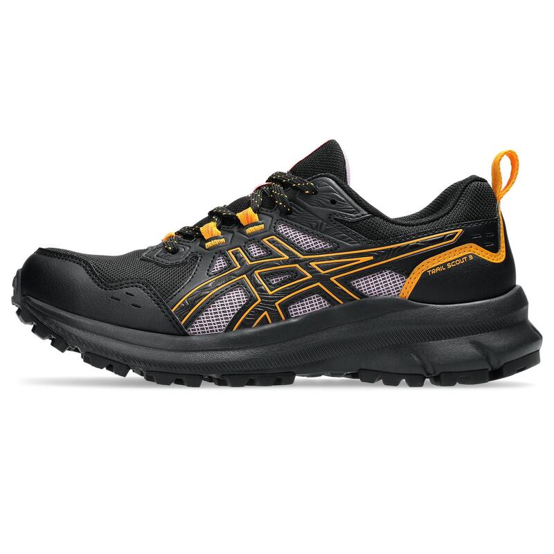 Chaussures De Randonnee Homme - ASICS Trail Scout 3 W - Black/Light Ube
