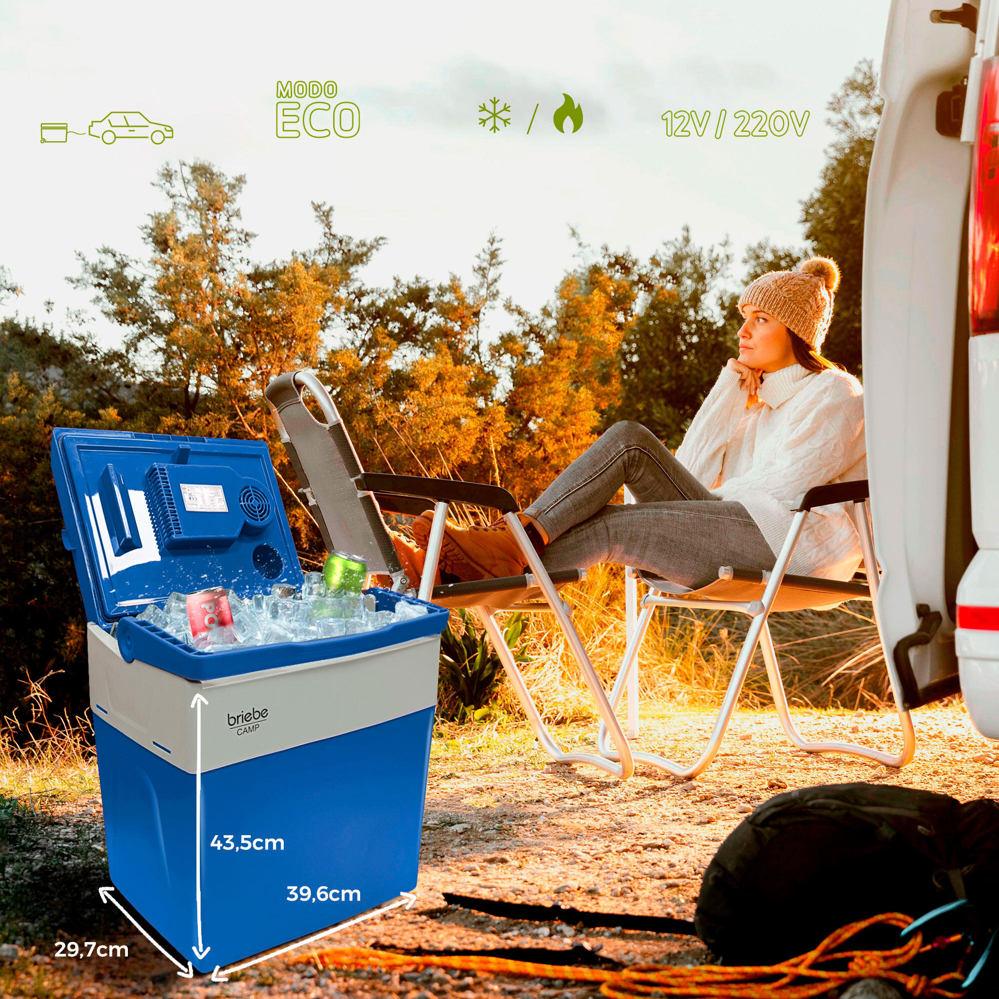 Réfrigérateur Portable Électrique 28L, Camping et Voiture 12V/220V Camper briebe 5/7