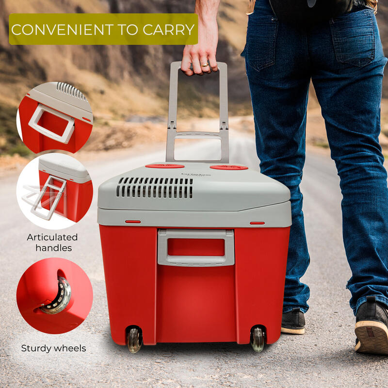 Réfrigérateur Portable Électrique 40L, Camping et Voiture 12V/220V Camper briebe